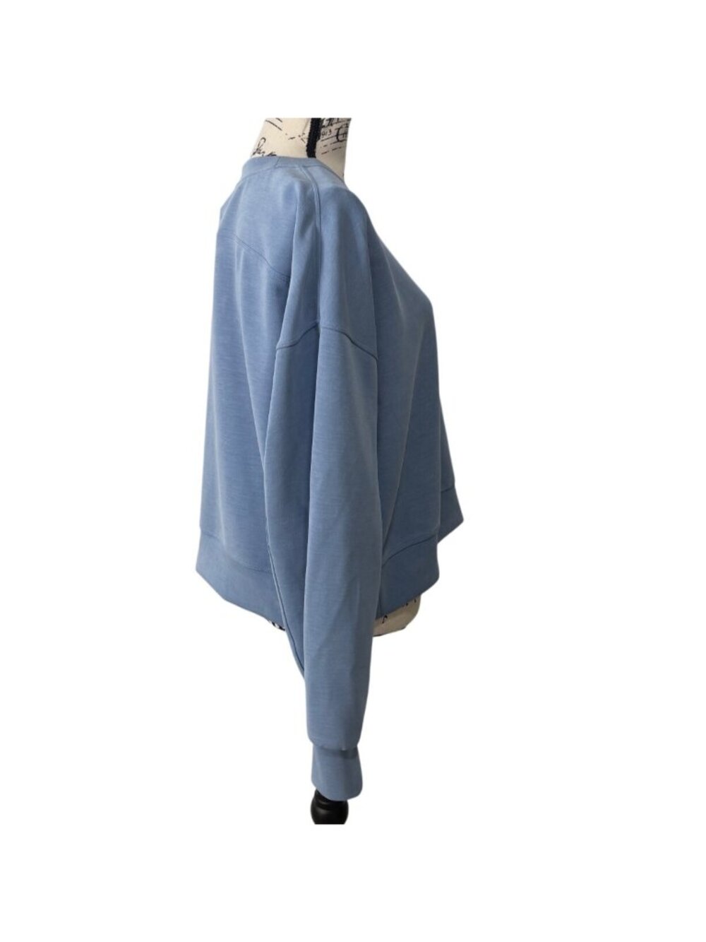 Lululemon Womens Sz 10 Sweatshirt Softstreme Perfect Oversized Crop Blue LW3GL9S - Picture 3 of 8